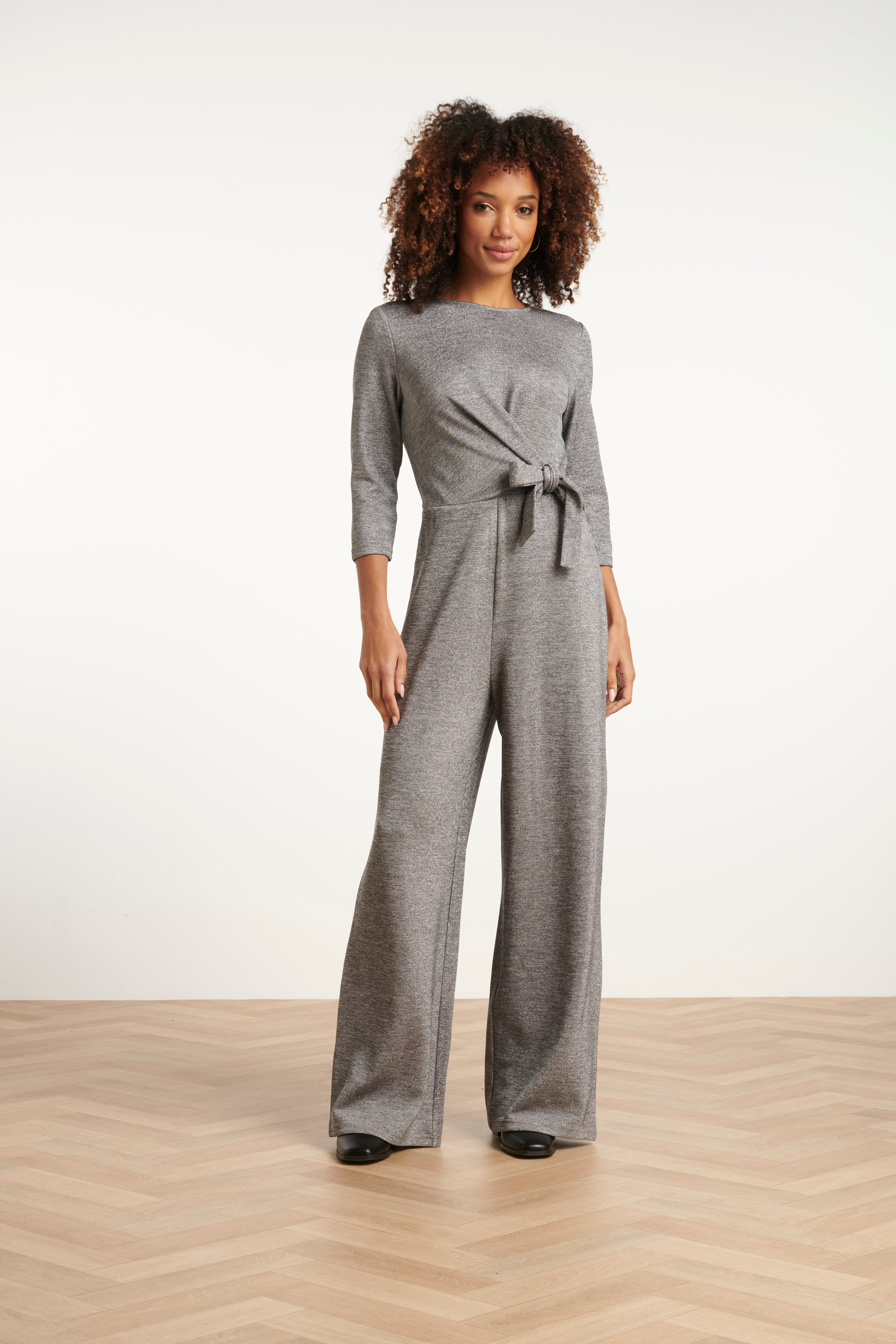 25637 Smashed Lemon Stijlvolle Jumpsuit met Lurex | Grey