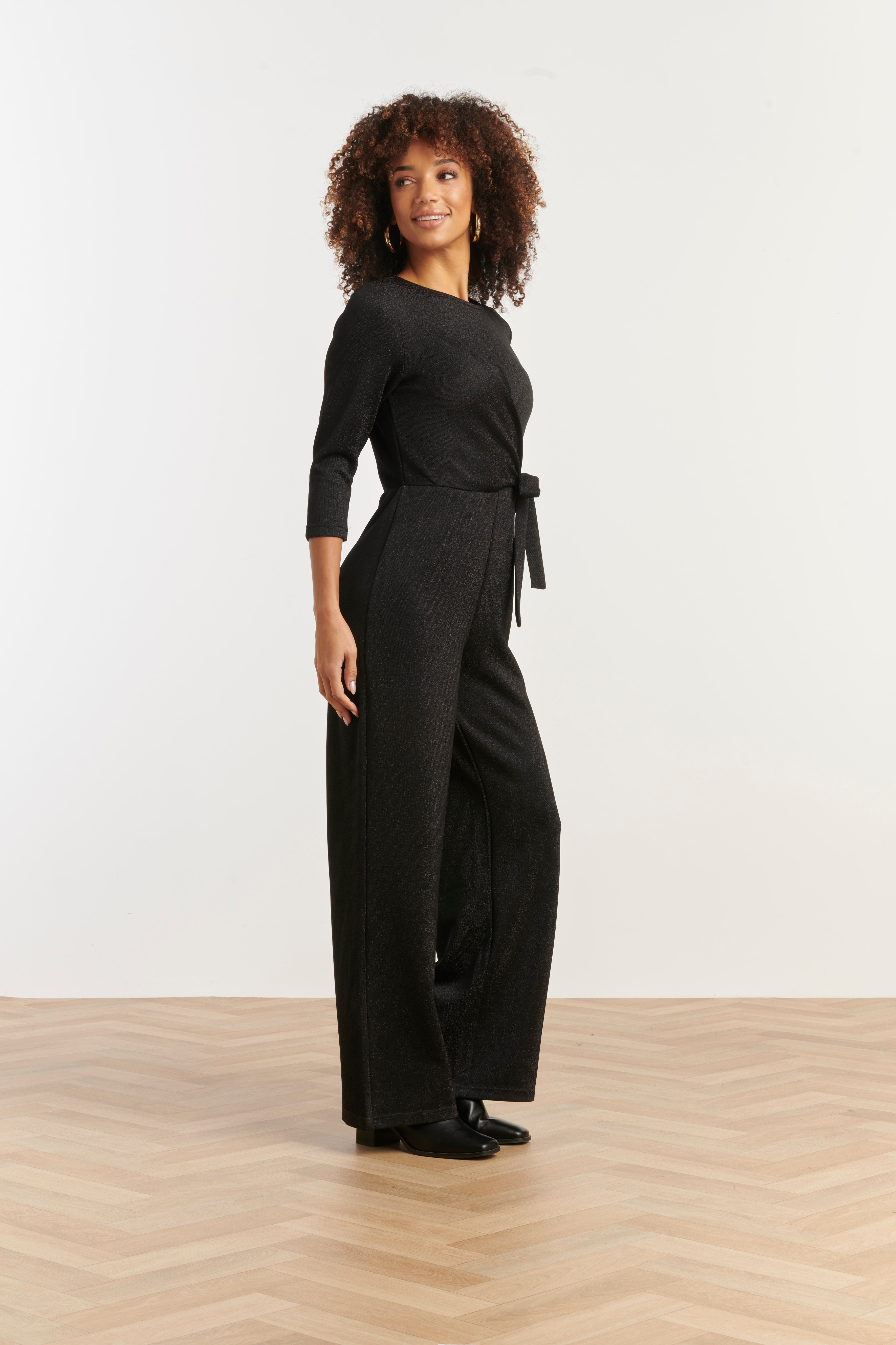 25637 Smashed Lemon Stijlvolle Jumpsuit met Lurex | Black