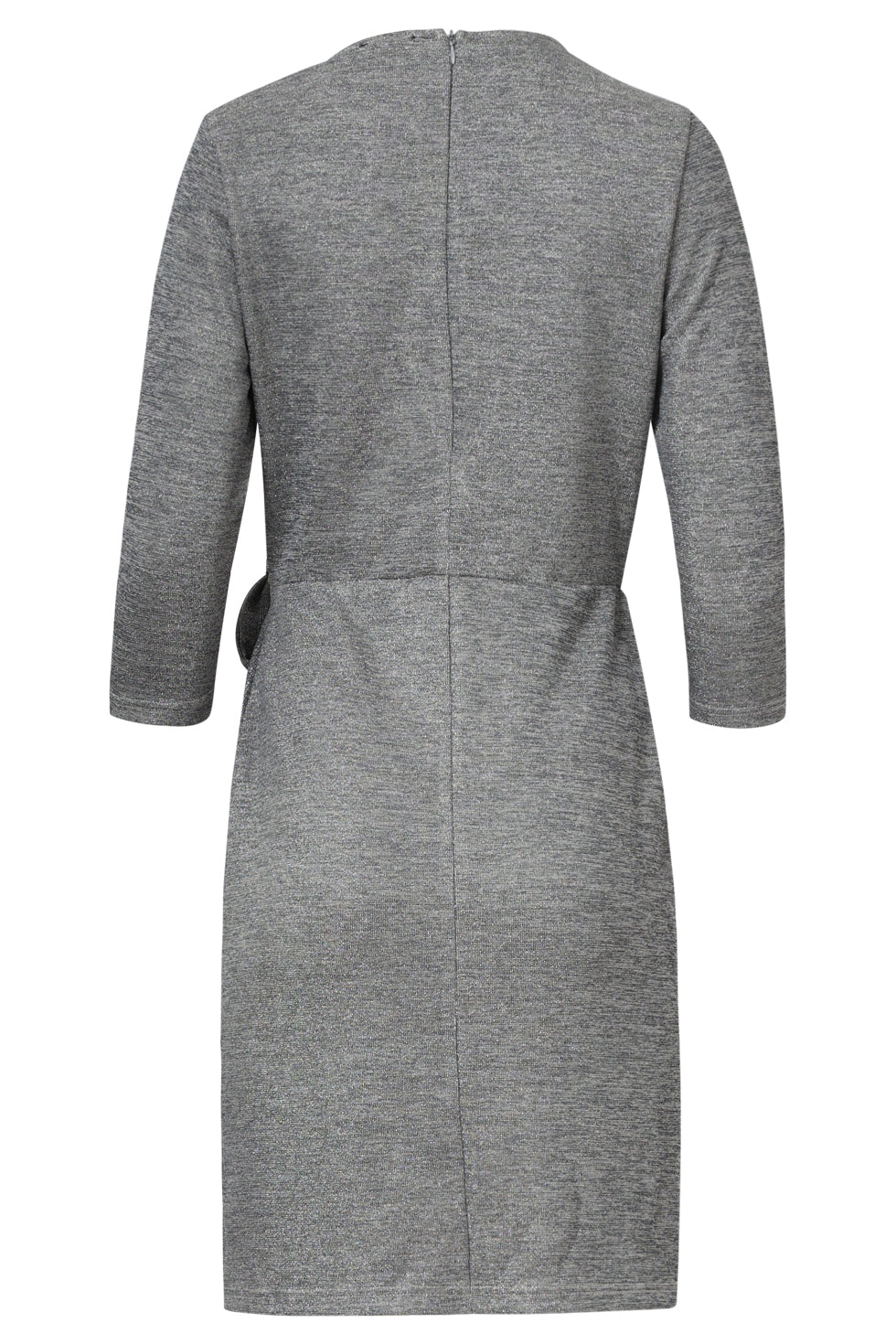 25638 Smashed Lemon Damesstijlvolle Jurk met Lurex | Grey