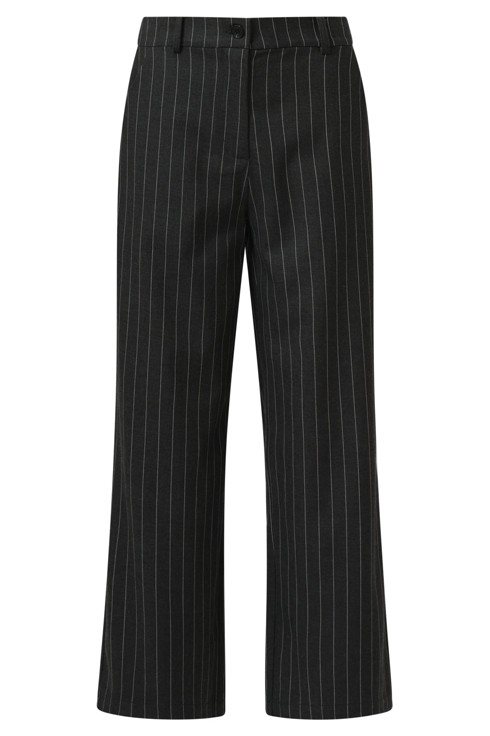25643 Grijs En Wit Pinstriped Broek | Grey - White