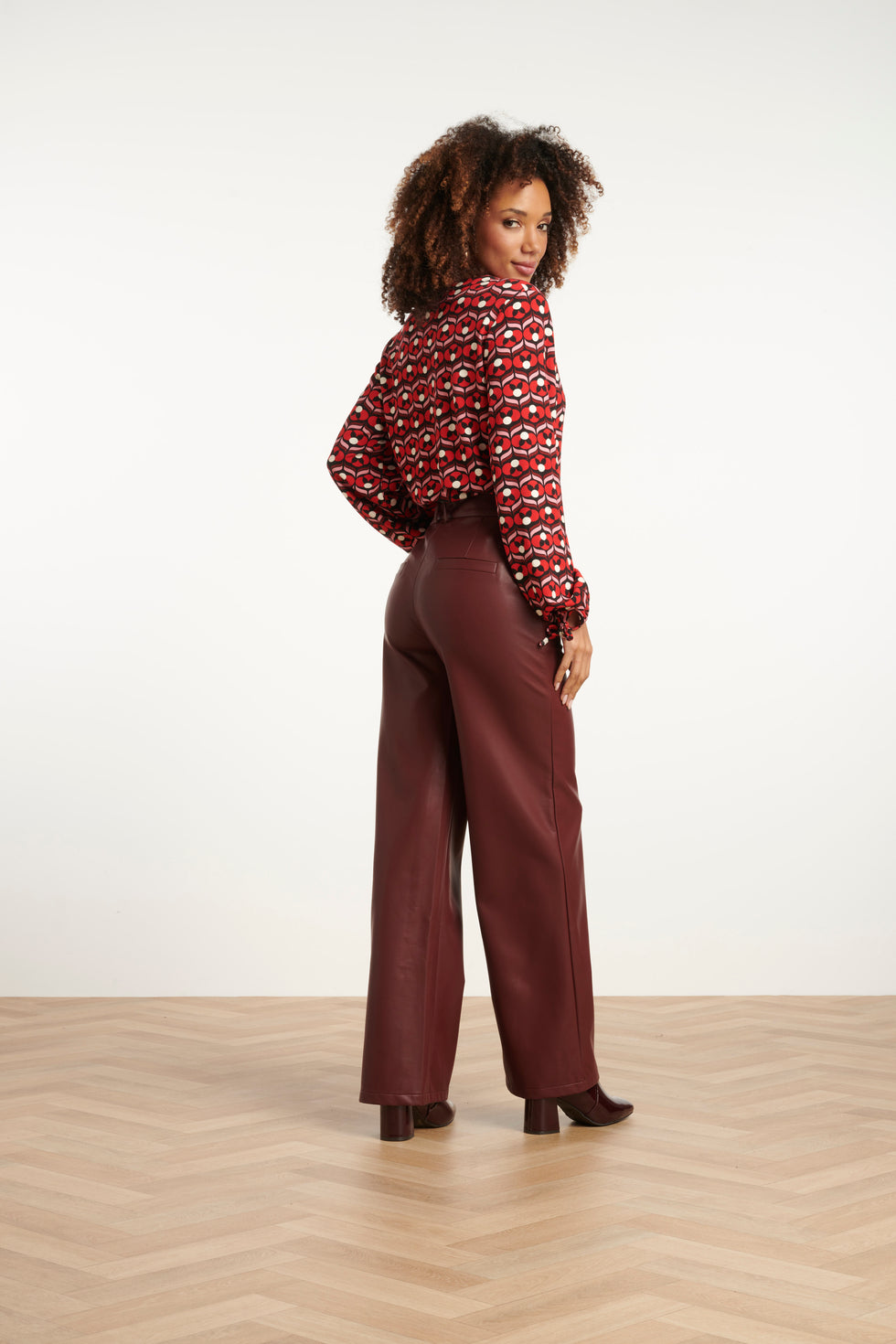 25645 Damespu Wijde Broek | Bordeaux