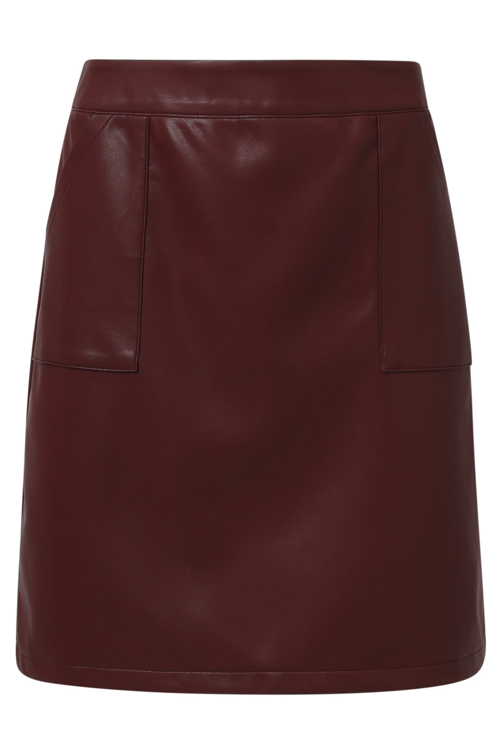 25646 Damespu Getailleerde Rok | Bordeaux