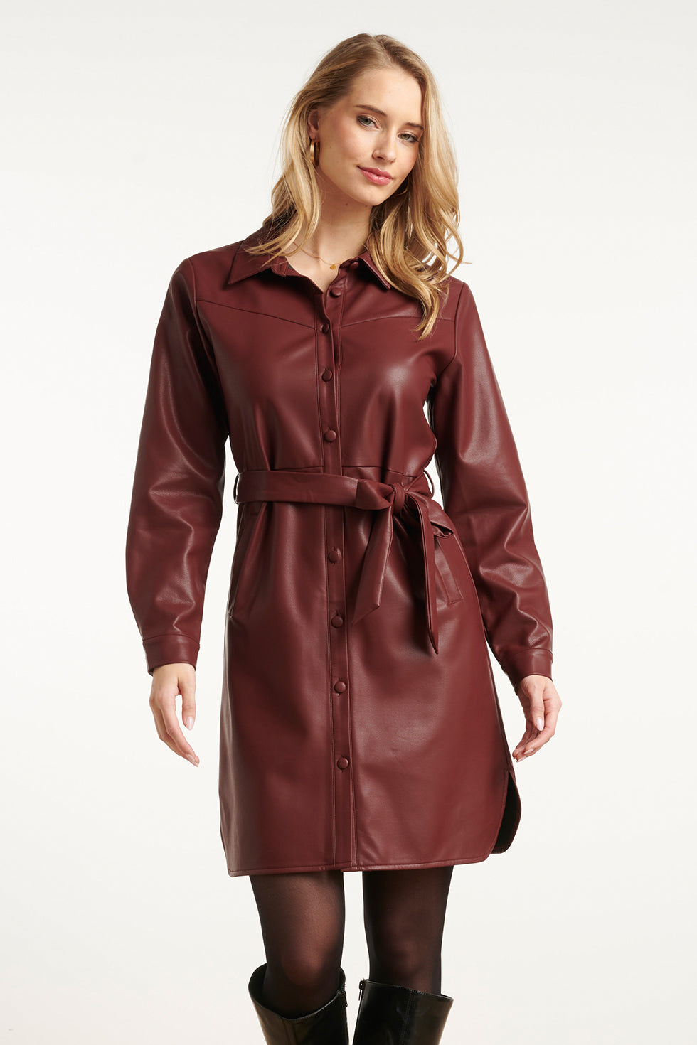 25647 Smashed Lemon Damespu Shirtjurk | Bordeaux