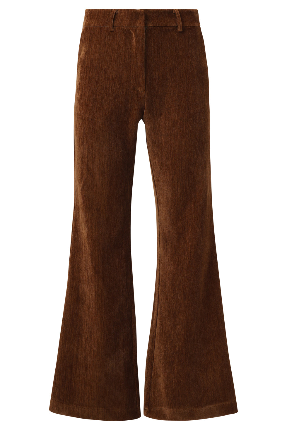 25648 Retro Chic Bruine Flared Broek | Brown
