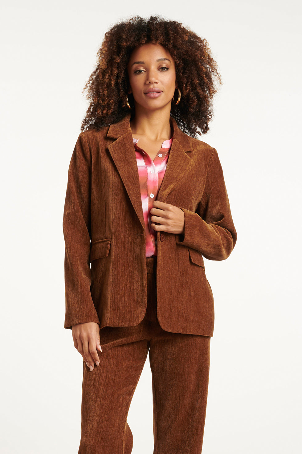 25649 Retro Chic Bruine Blazer | Brown