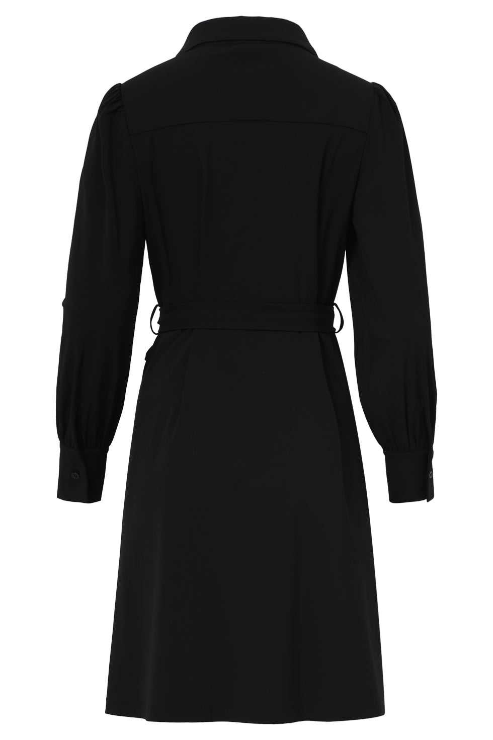 25660 Zwarte Uitlopende Jurk In Travelkwaliteit | Black