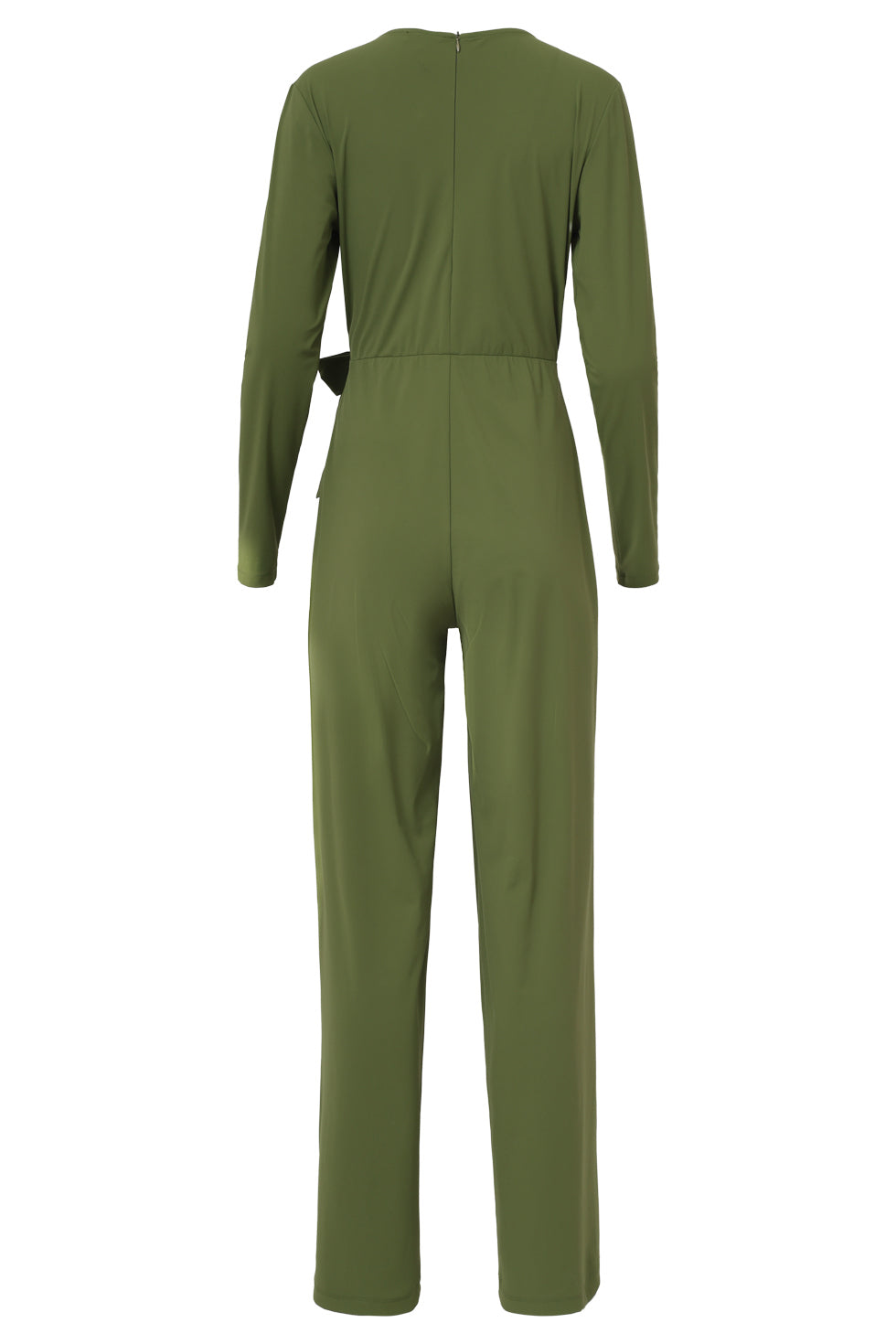 25667 Jumpsuit Met Ronde Hals In Travelkwaliteit | Army