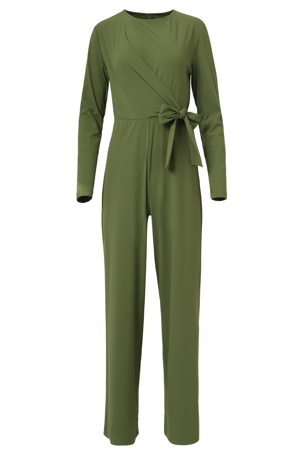 25667 Jumpsuit Met Ronde Hals In Travelkwaliteit | Army