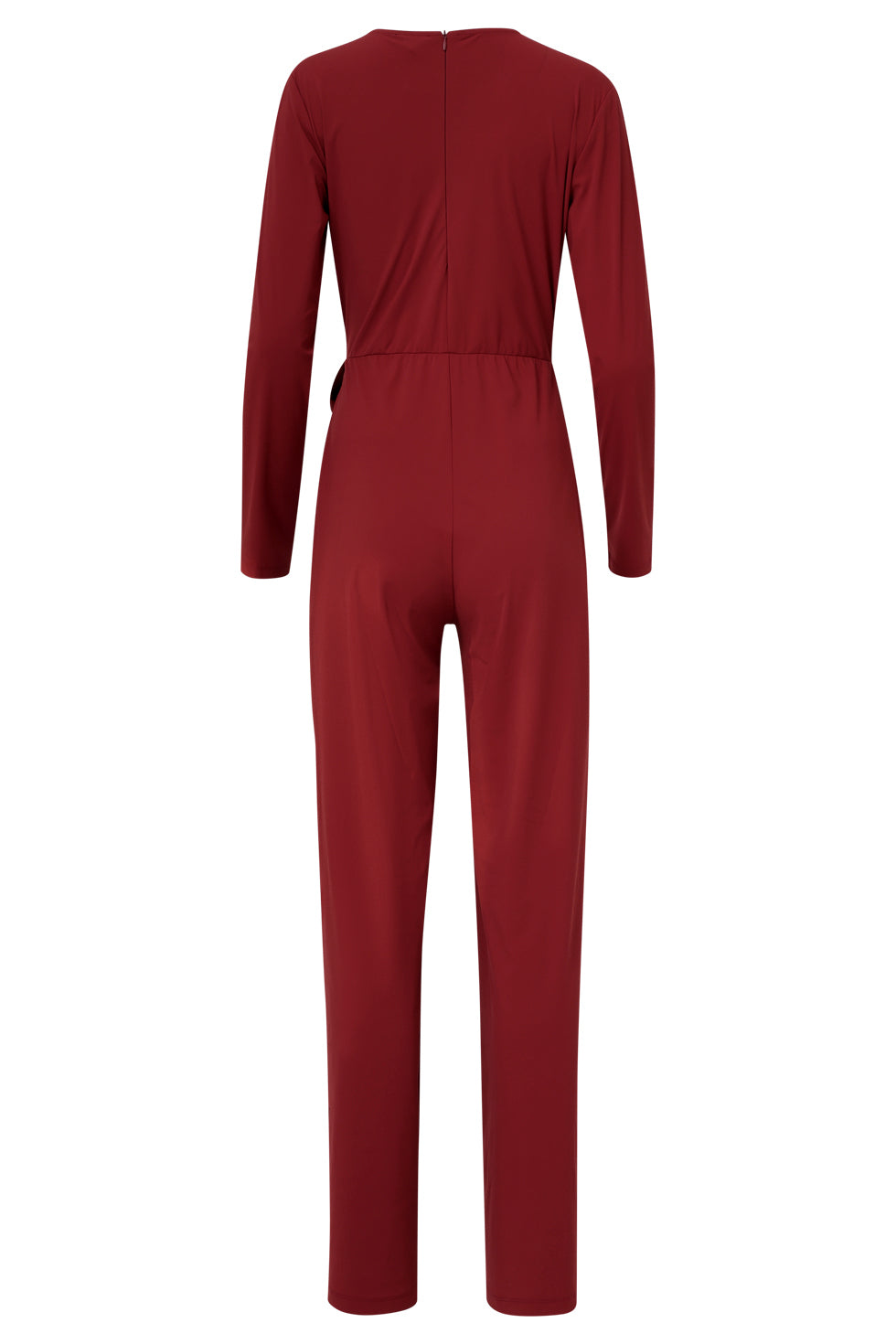 25667 Jumpsuit Met Ronde Hals In Travelkwaliteit | Bordeaux
