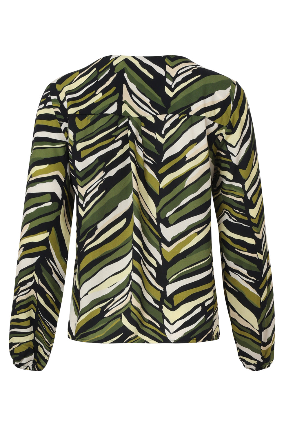 25681 Zig-Zag Top in Army groen tinten | Army - Muticolour