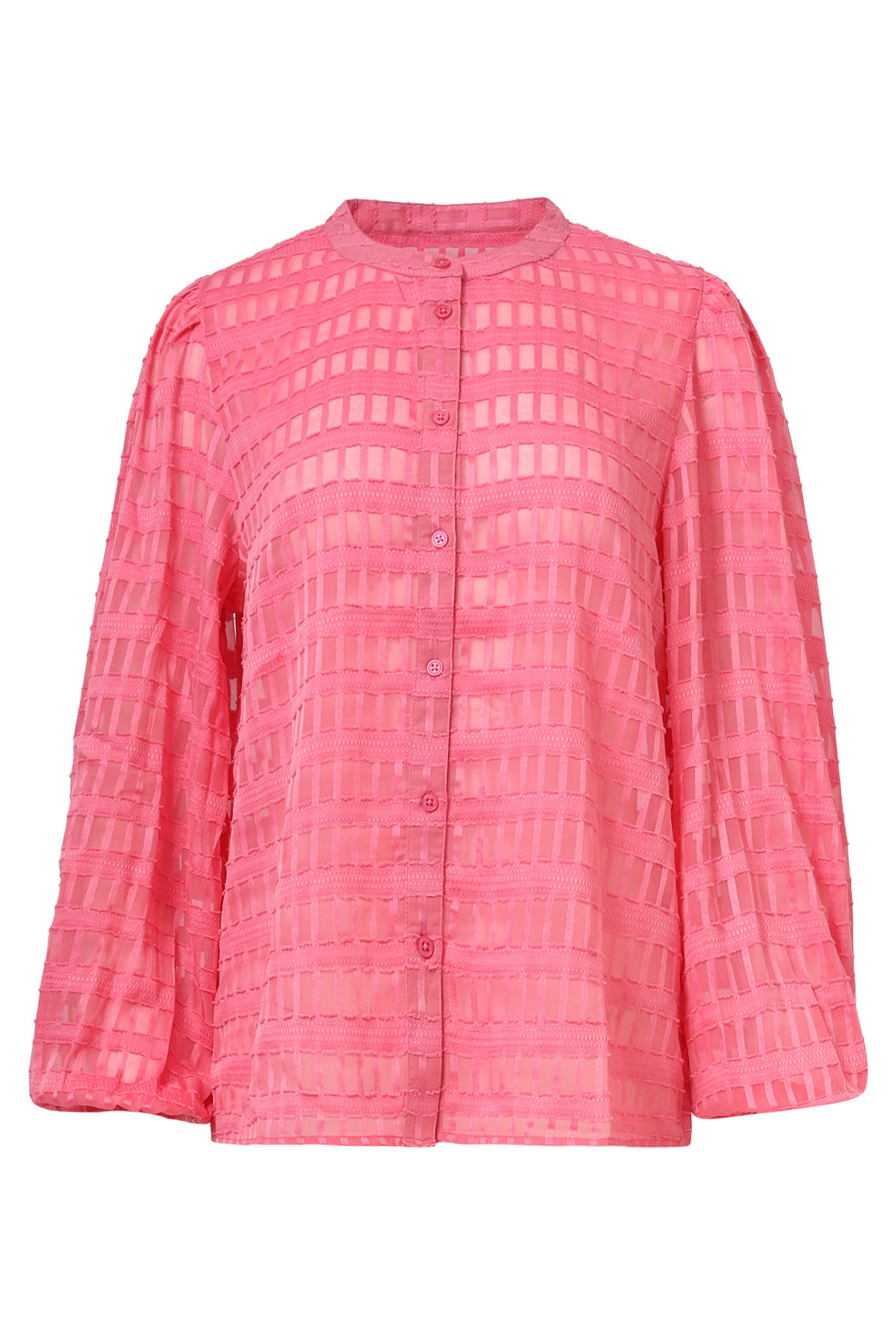 25697 Damesblouse Met Structuur | Cerise