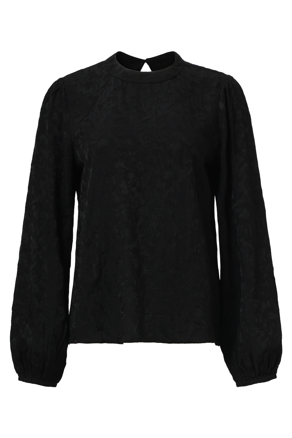 25708 Zwarte Jacquard Top | Black