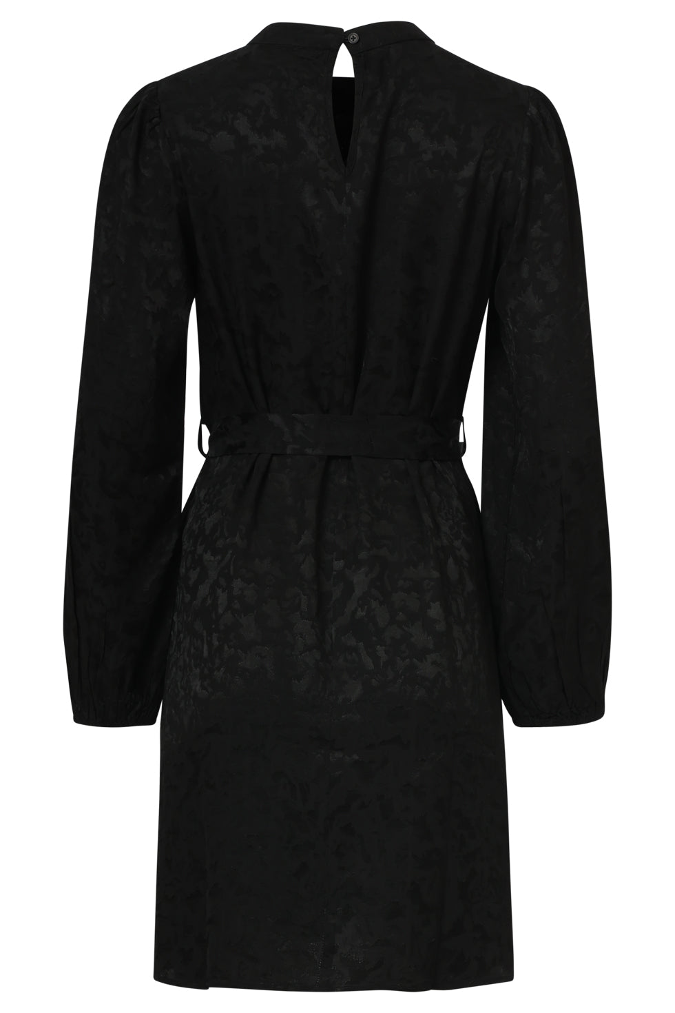 25709 Zwarte Jacquard Jurk | Black