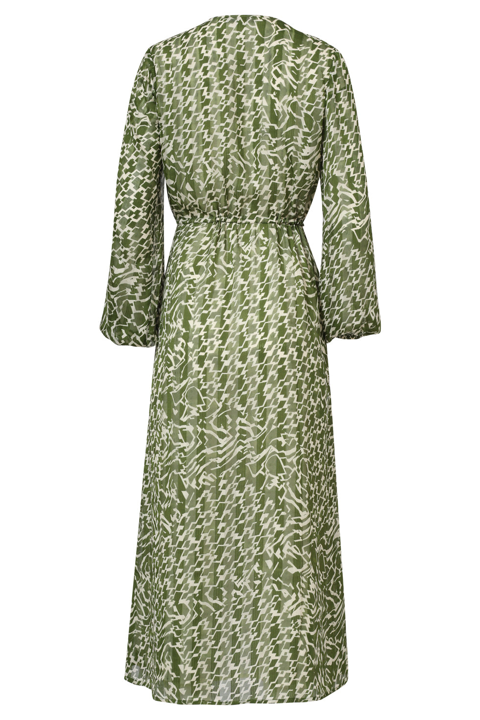 25711 Abstracte Jurk In Army En Sand | Army - Sand