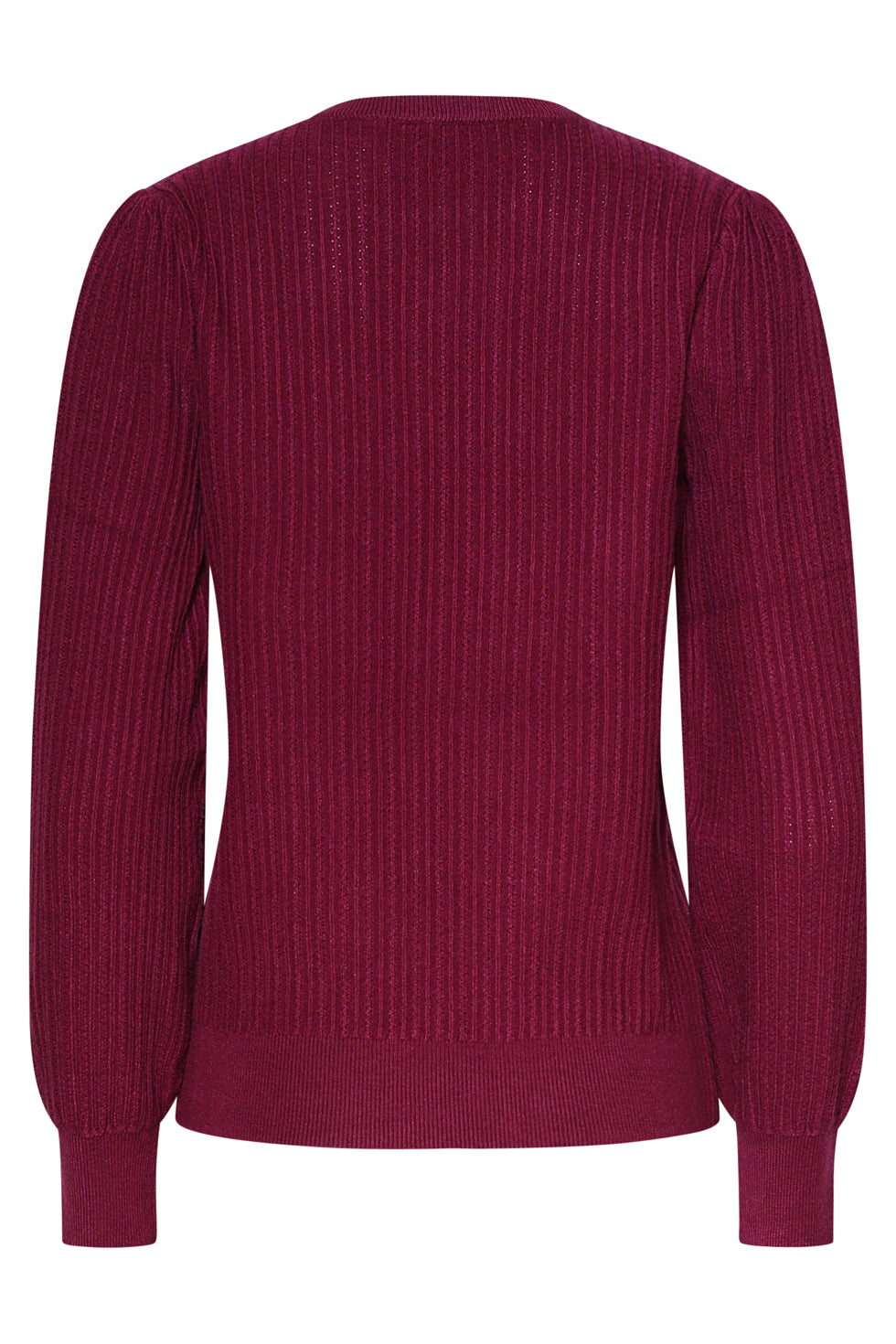 25743 – Gebreide Top Met Structuur | Aubergine