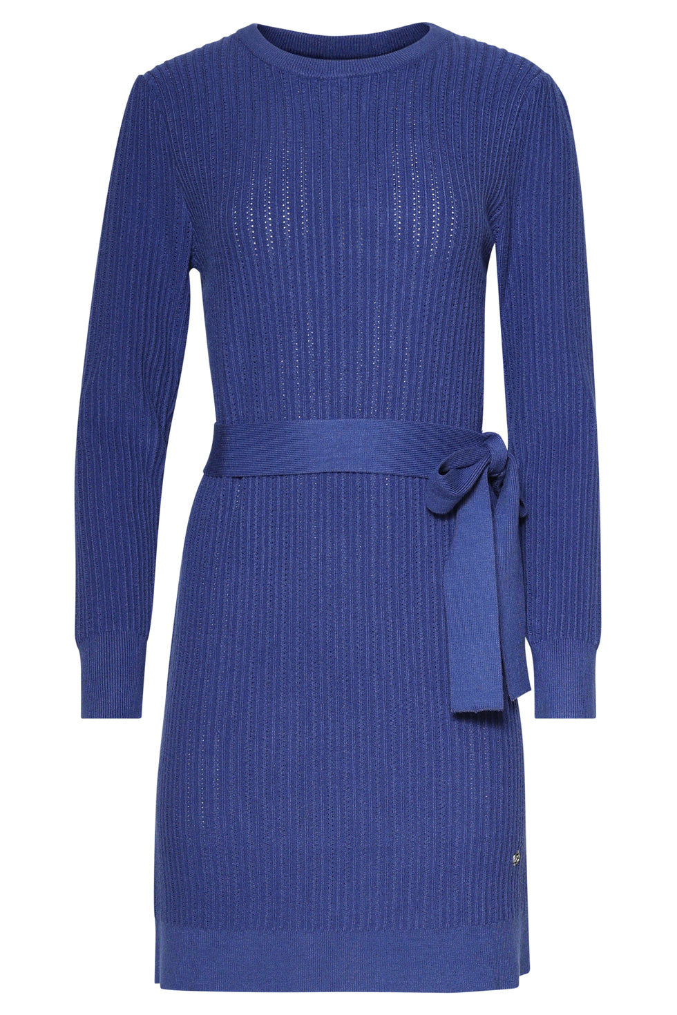 25746 – Gebreide Jurk Met Ceintuur | Navy
