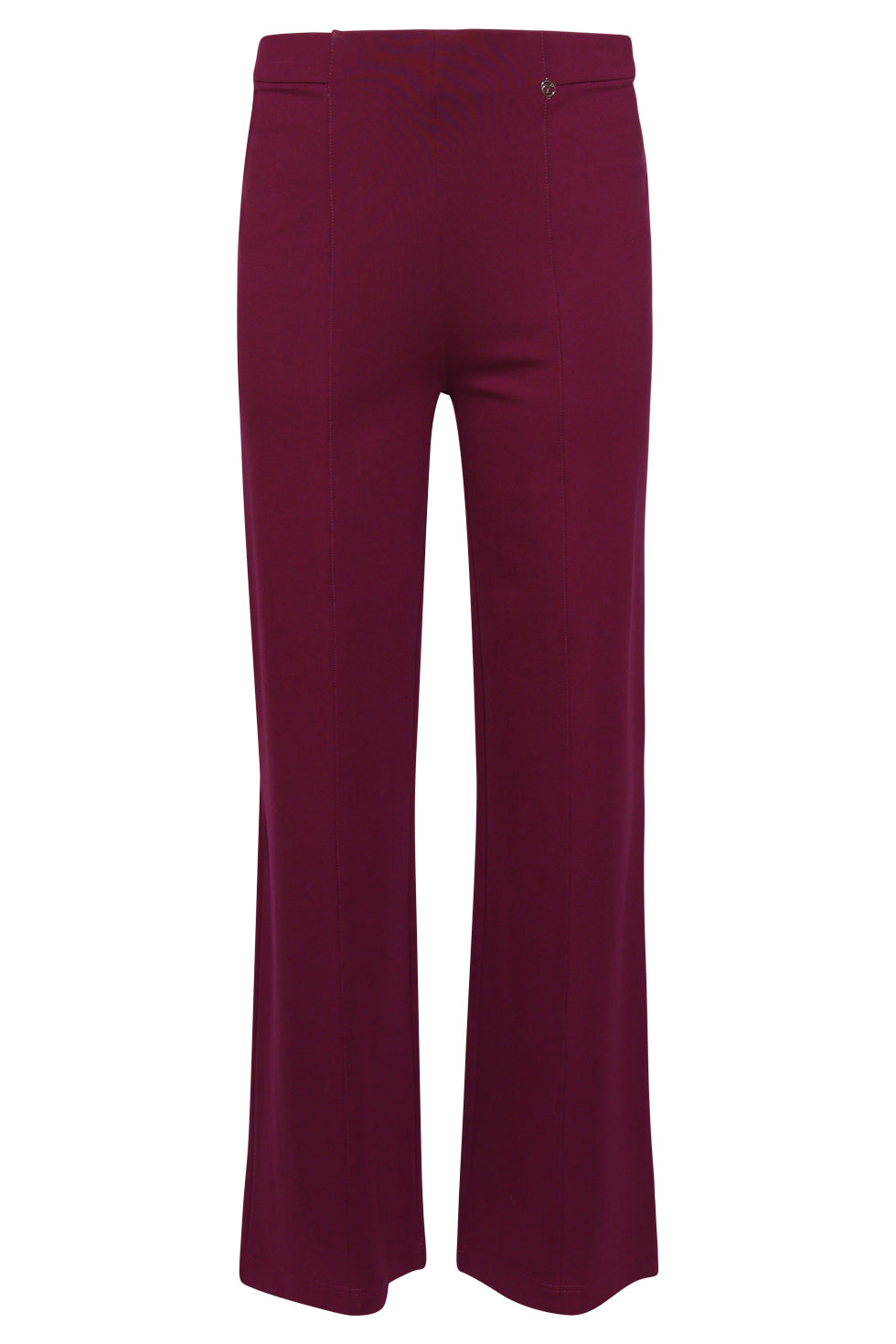 25751 – Soepele Broek Met Wijde Pijp | Aubergine
