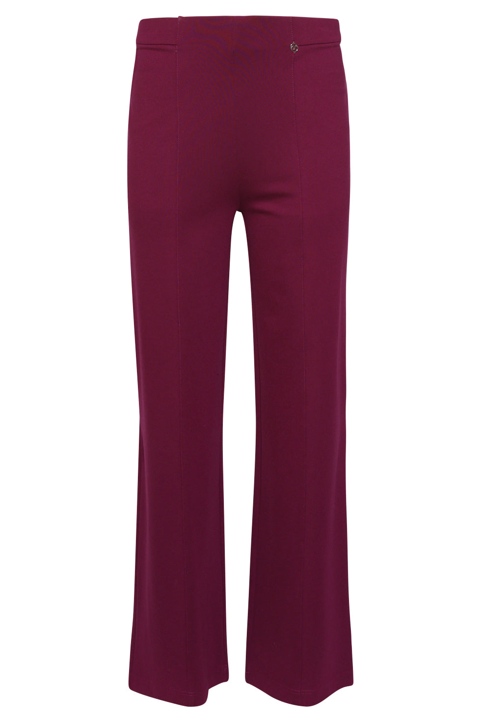 25751 – Soepele Broek Met Wijde Pijp | Aubergine