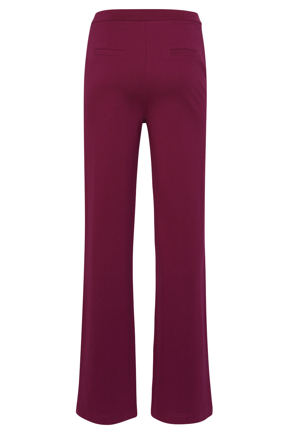 25751 – Soepele Broek Met Wijde Pijp | Aubergine