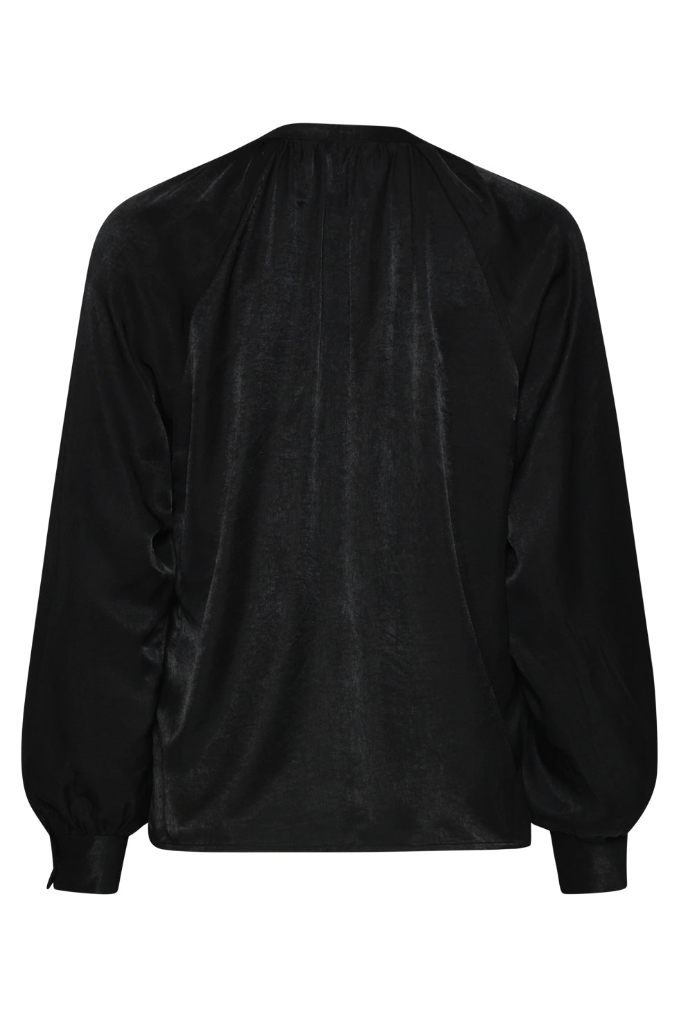 25752 – Satijnlook Blouse Met Knoopsluiting | Black