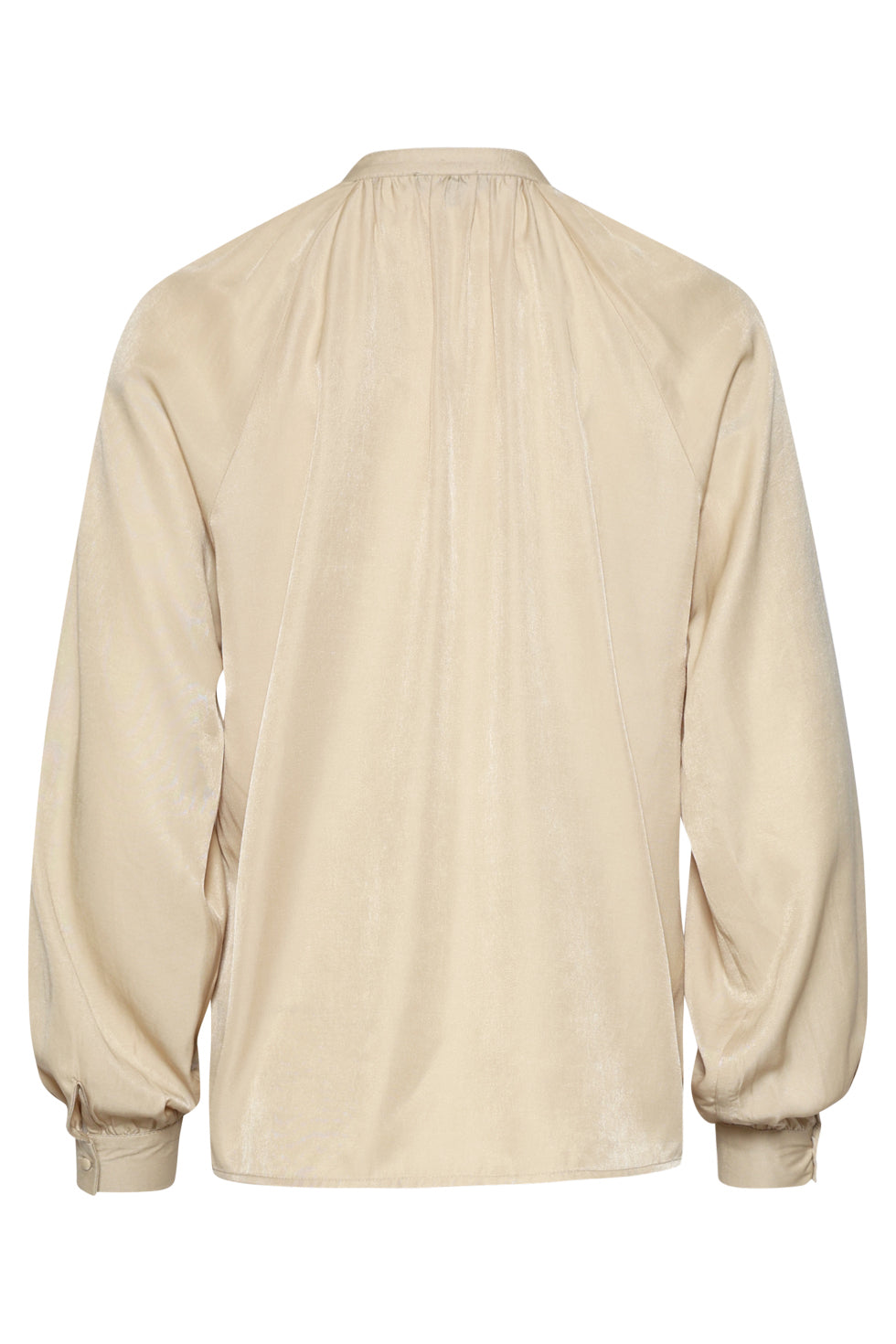 25752 – Satijnlook Blouse Met Knoopsluiting | Sand
