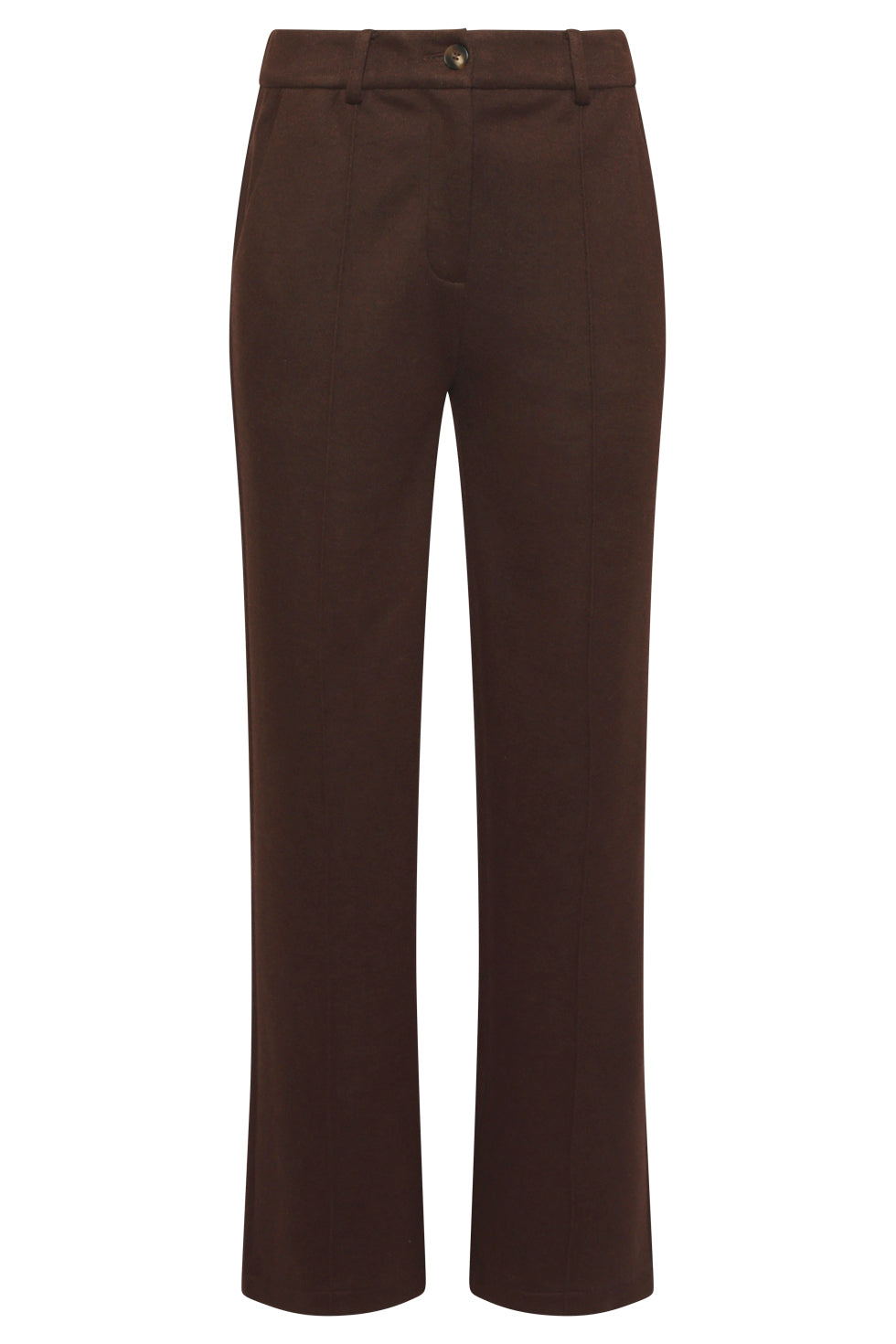 25755 – Smashed Lemon Broek met visgraatstructuur | Brown