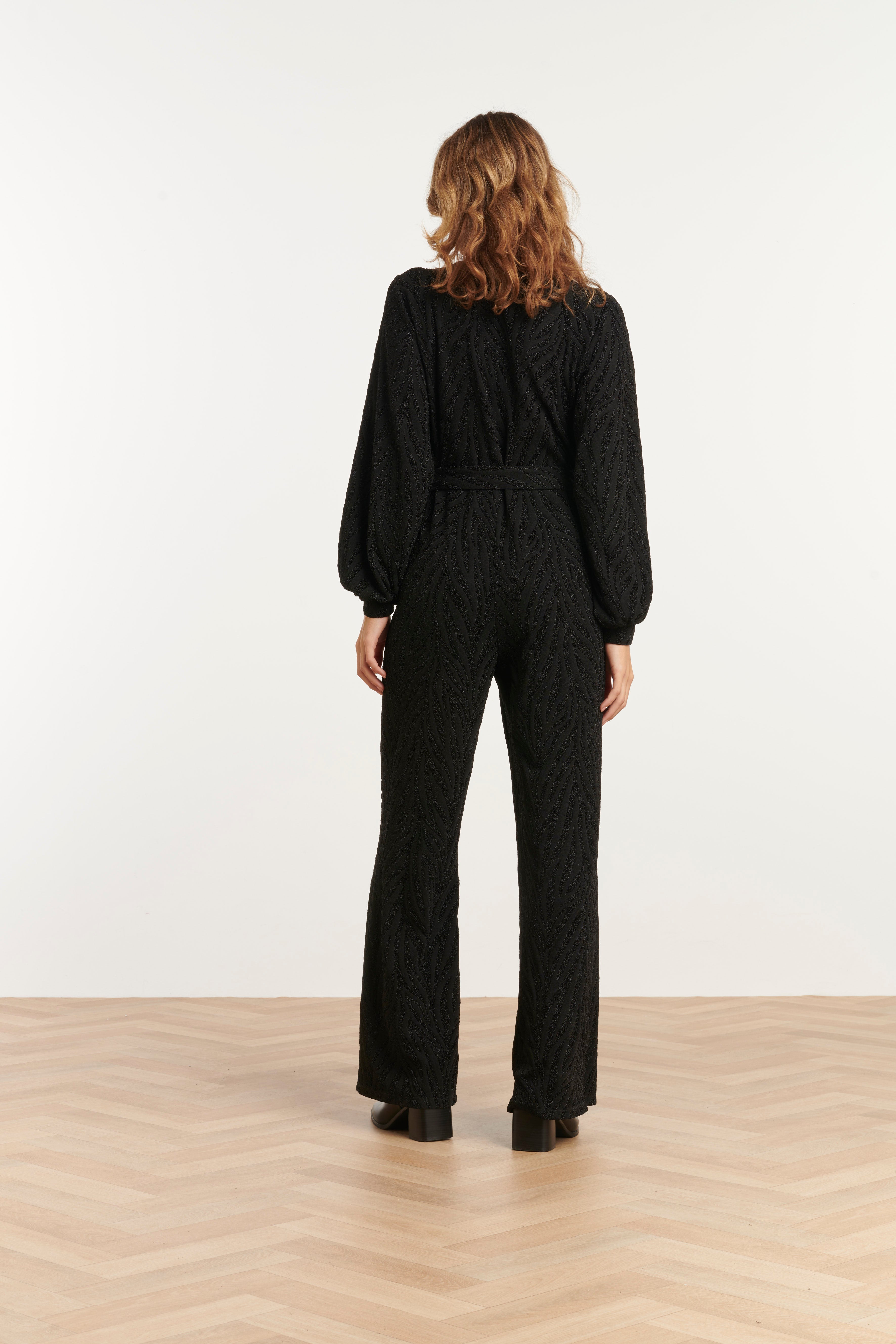 25757 – Smashed Lemon Jumpsuit met tailleaccent | Black