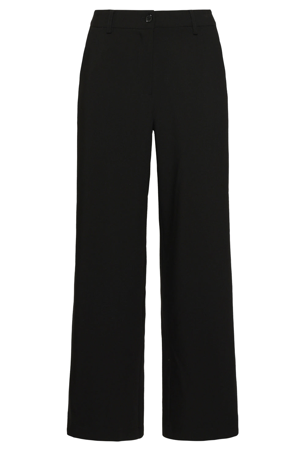 25759 – Pu Broek Met Rechte Pijp | Black