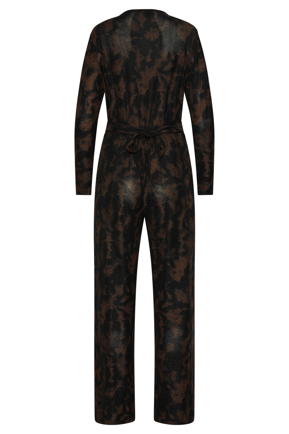 25767 – Jumpsuit Met Abstracte Print | Black - Gold