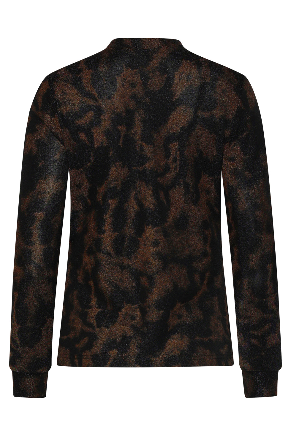 25768 – Smashed Lemon Top met abstracte print | Black - Gold