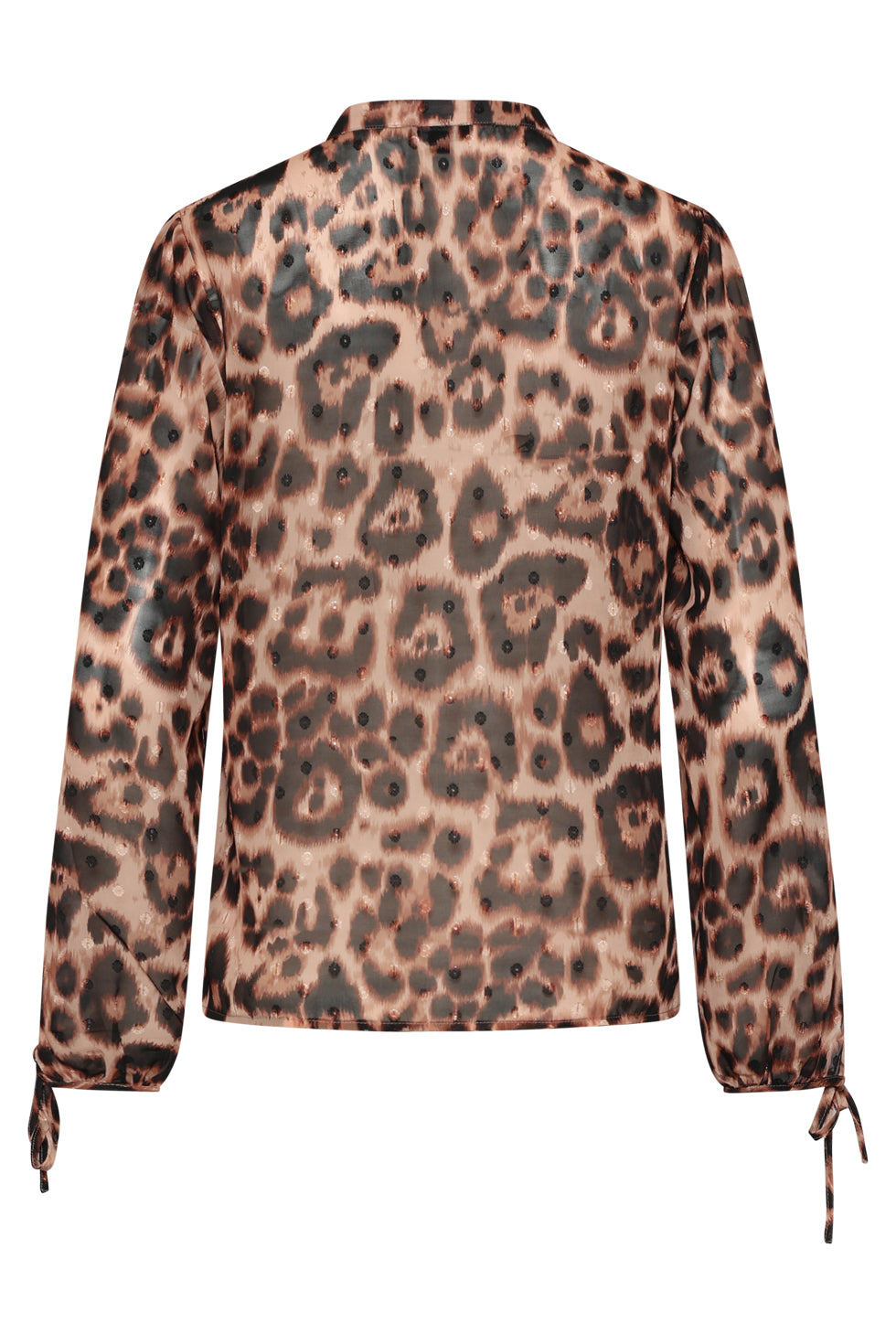 25777 – Top Met DierEnprint en Strikdetail | Black - Sand