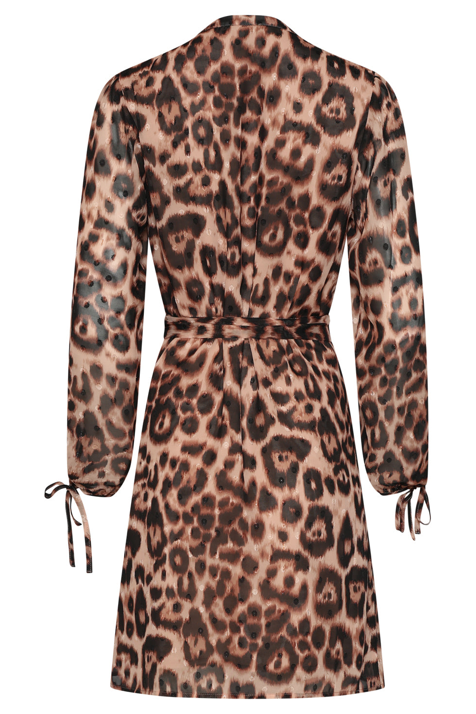 25778 – Jurk Met DierEnprint en Ceintuur | Black - Sand