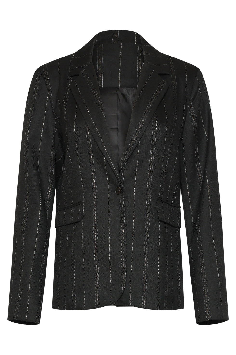 25780 – Blazer Met Subtiel Streepdessin | Black
