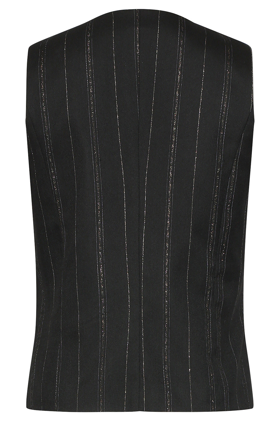 25781 – Gilet Met Fijn Streepdessin | Black