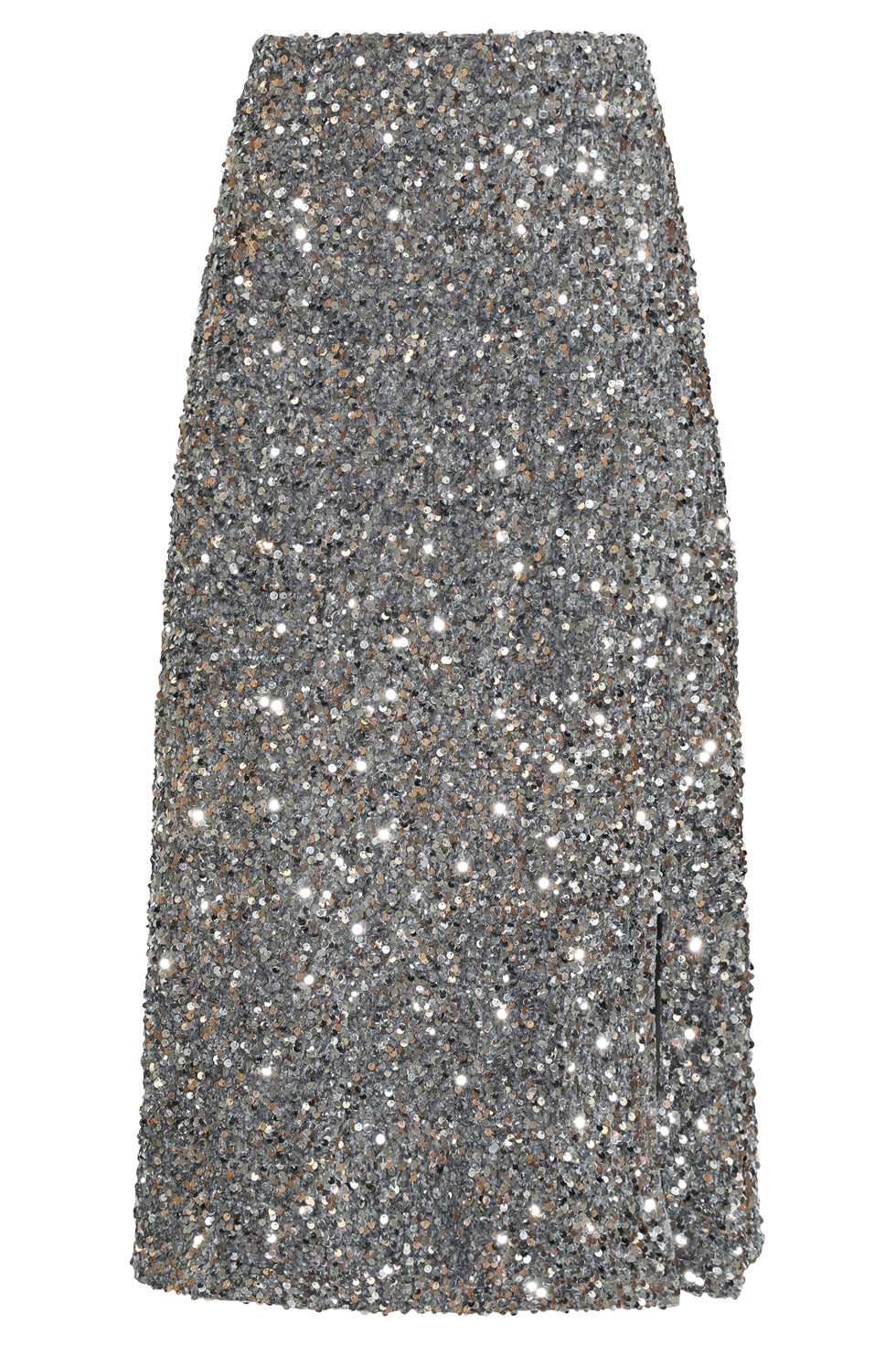 25785 – Pailletten Midi-Rok | Silver