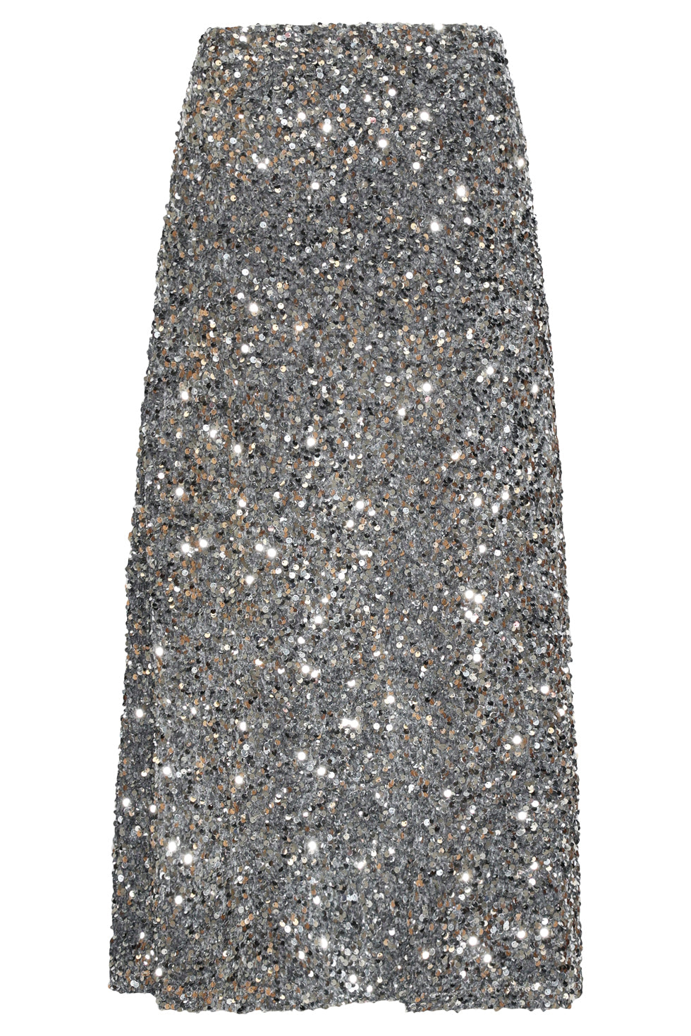 25785 – Pailletten Midi-Rok | Silver