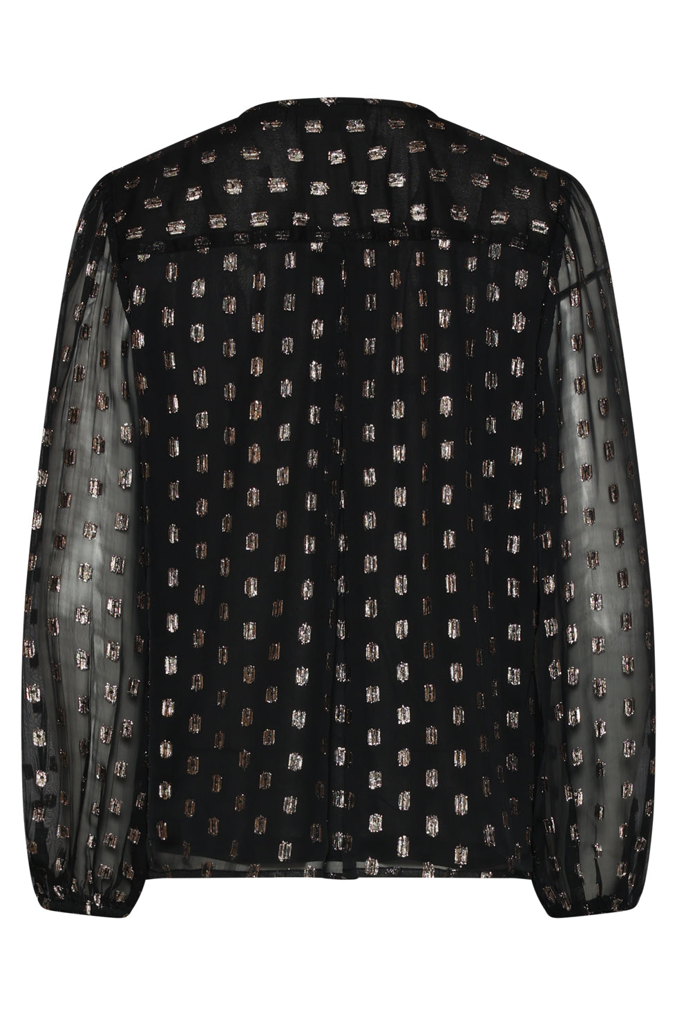 25791 – Top Met Lurex Stippen In Black-Gold | Black - Gold