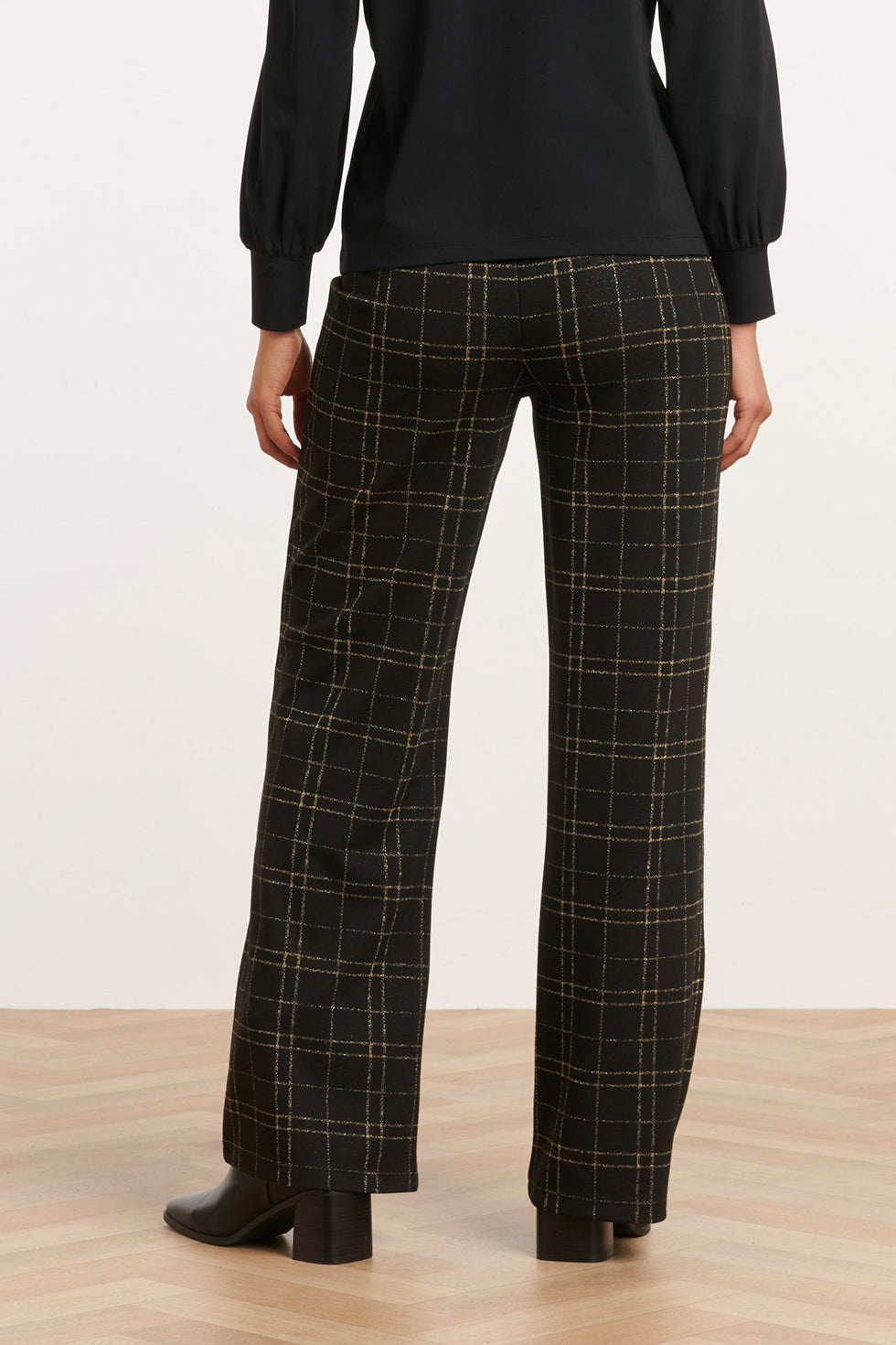 25800 – Jacquard Pantalon Met Lurex | Black - Gold