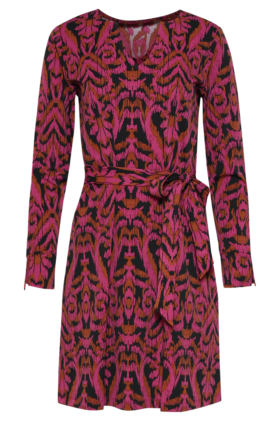 25817 – Travel Jurk Met Print | Aubergine - Muticolour