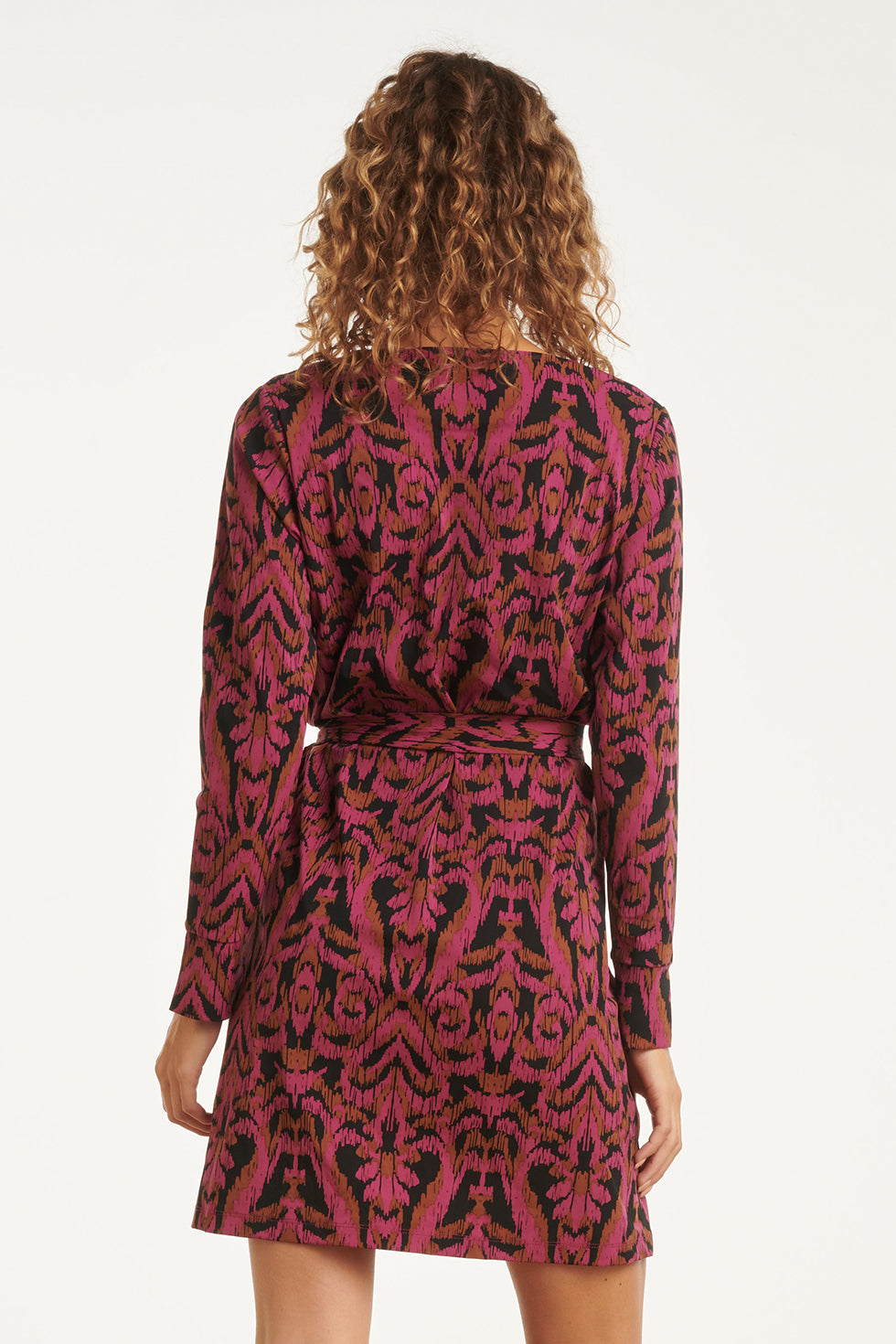 25817 – Travel Jurk Met Print | Aubergine - Muticolour
