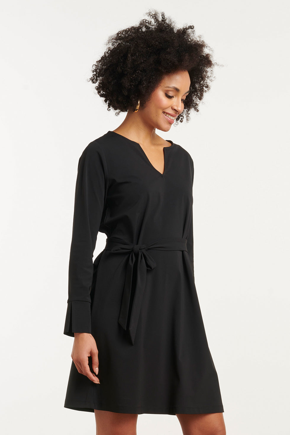 25818 – Smashed Lemon travel jurk met ceintuur | Black