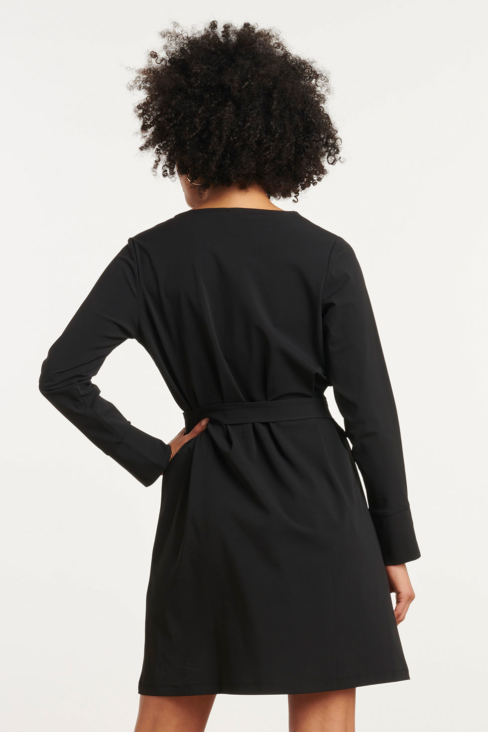 25818 – Smashed Lemon travel jurk met ceintuur | Black