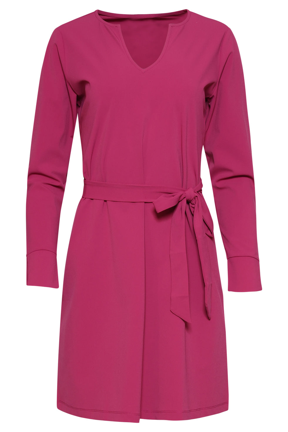 25818 – Travel Jurk Met Ceintuur | Aubergine