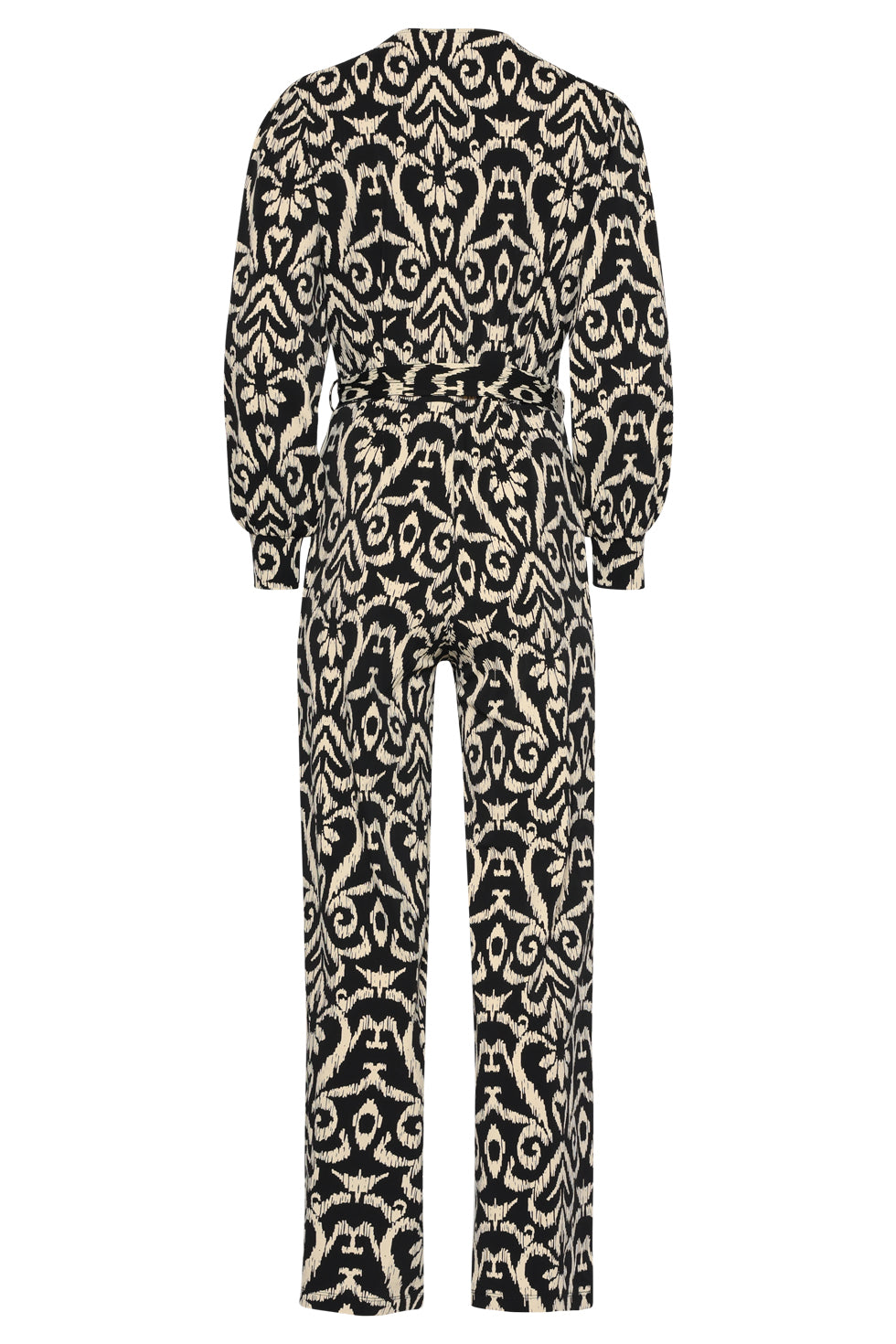 25819 – Smashed Lemon travel jumpsuit met Aztec-print | Black - Sand