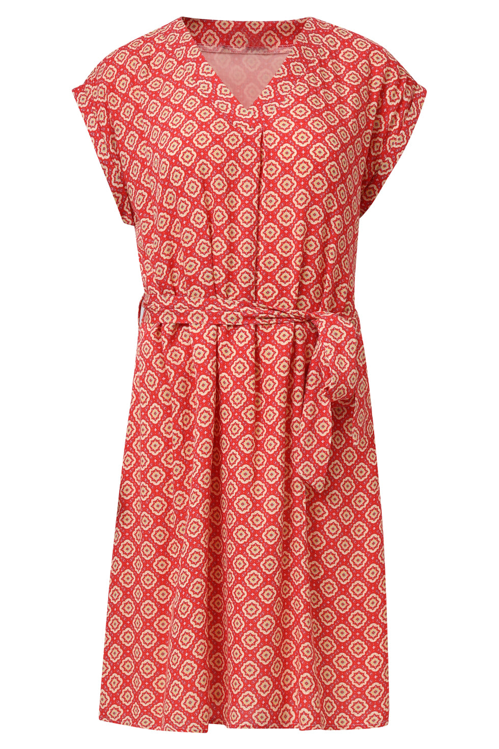 35026, Jurken | Red-Multicolour