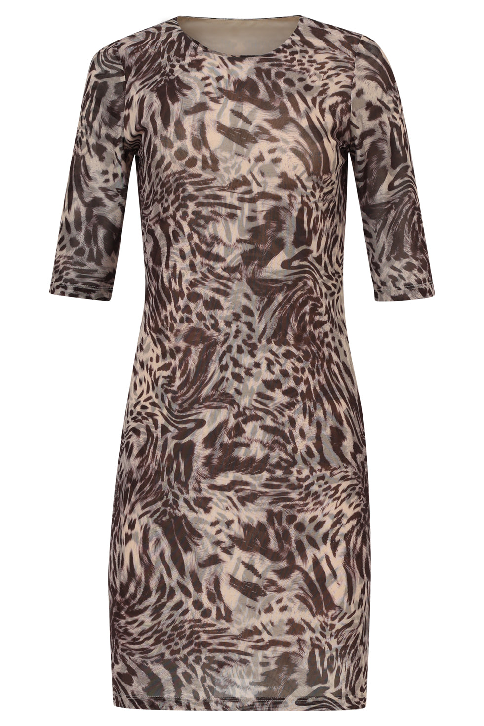 35114, Jurken | Sand-Brown