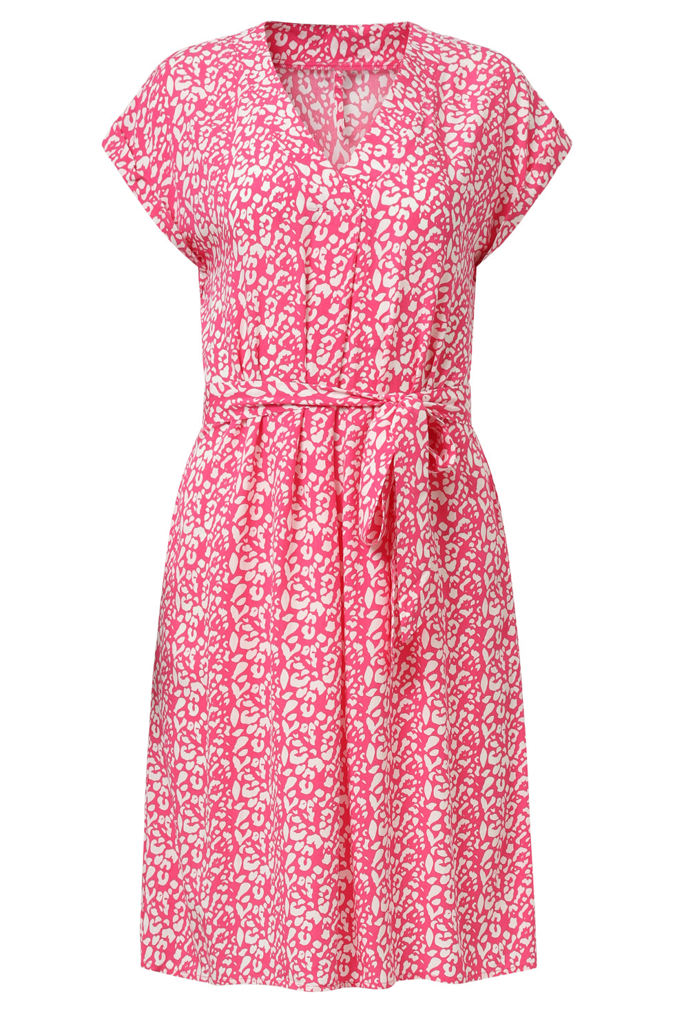 35120, Jurken | Pink - Off White