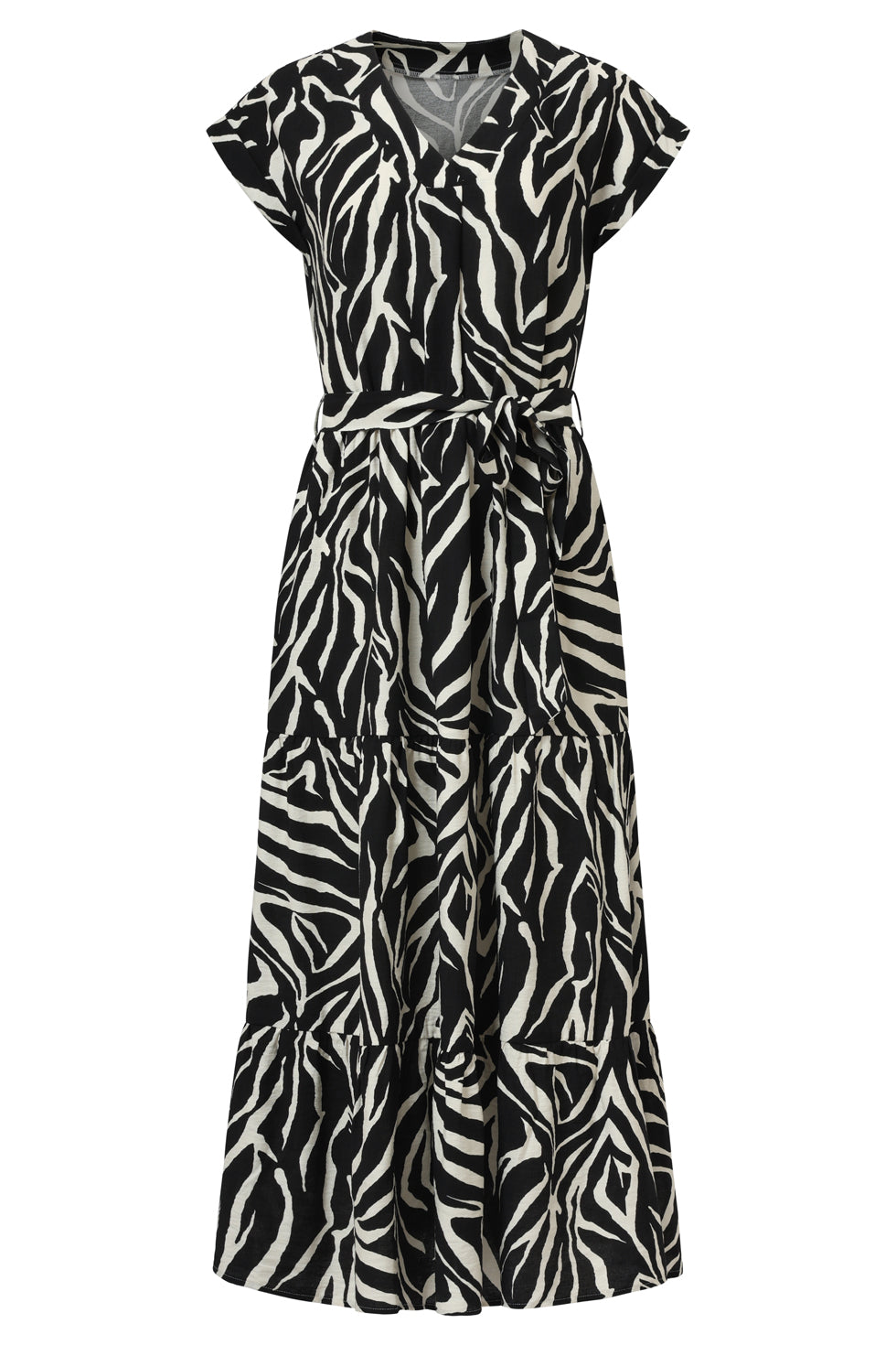 35125, Jurken | Black-Off-White