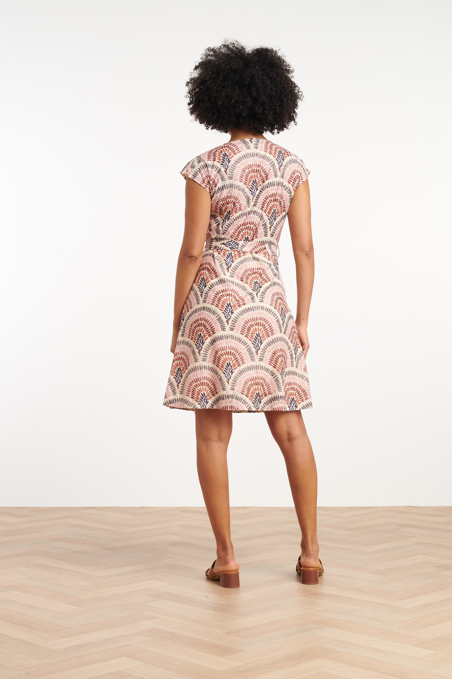 35128, Jurken | Off White - Muticolour