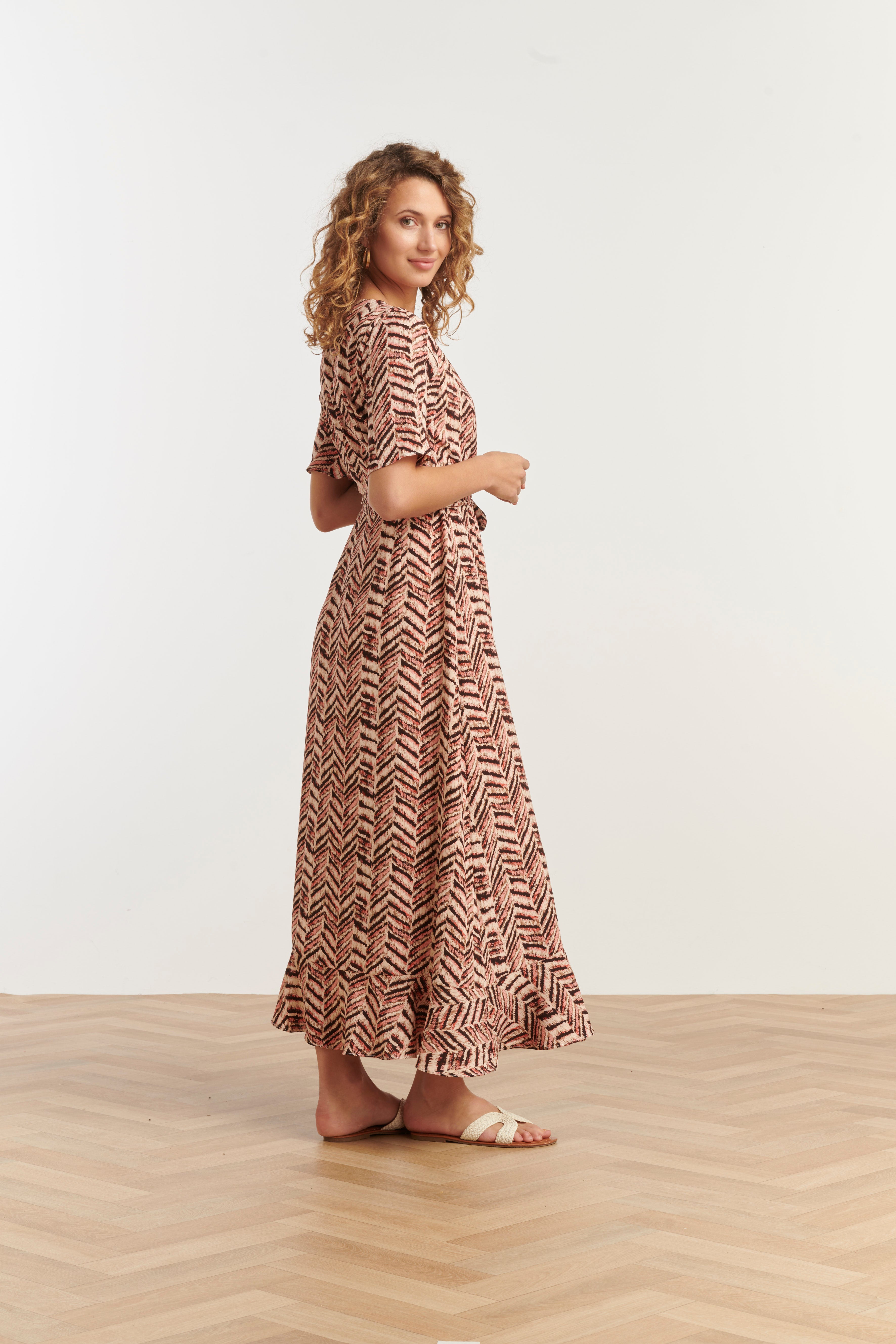 35142, Jurken | Black-Pink